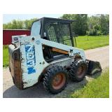 Used Bobcat Skid Steer Loader with Bucket Attachment