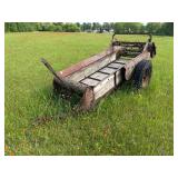 Antique Metal and Wood Manure Spreader