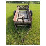 Antique Metal and Wood Manure Spreader