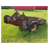 Antique Metal and Wood Manure Spreader