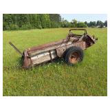 Antique Metal and Wood Manure Spreader