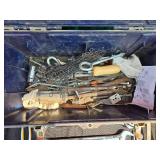 Collection of Hand Tools with Toolbox, Wrenches, Horseshoes, and More