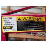 Red Larin 2 Ton Foldable Engine Hoist