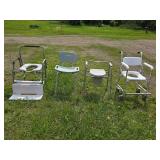 Set of Medical Equipment Chairs including Shower and Commode Chairs