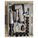 Set of Air Impact Wrench and Ratchet with Socket Set