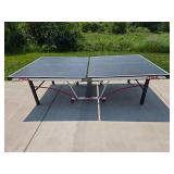 Stiga Outdoor Table Tennis Table with Foldable Design and Ball Holder