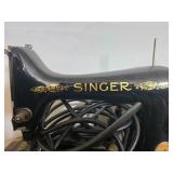 Vintage Singer Sewing Machine Model B.T. 7 with Wooden Case