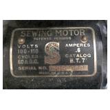 Vintage Singer Sewing Machine Model B.T. 7 with Wooden Case