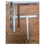 Set of Various Hand Tools with Tape Measures and Saw