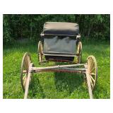Antique Horse-Drawn Buggy with Wooden Wheels