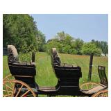 Antique Horse-Drawn Buggy with Wooden Wheels
