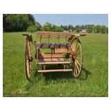 Vintage Wooden Horse-Drawn Buggy