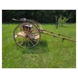 Vintage Wooden Horse-Drawn Buggy