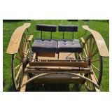Vintage Wooden Horse-Drawn Buggy