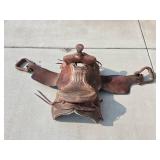 Vintage Western Leather Saddle