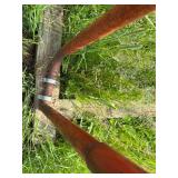 Large Red Metal Livestock Feeding Rack