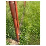 Large Red Metal Livestock Feeding Rack