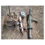 Antique Farm Tools Collection - Seeder, Pump, and Winch