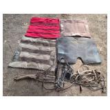 Collection of Equine Saddle Pads and Tack