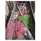Collection of Haybale Nets, Garden Tools, and Miscellaneous Equipment
