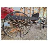Antique Wooden Horse-Drawn Farm Wagon