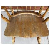 Vintage Wooden Rocking Chair with Turned Spindles