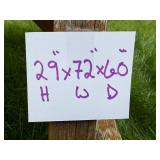 Used Wooden Picnic Table with Built-in Benches