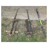Set of Used Farm Implement Sway Bars and Jack Stands