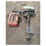 Ted Williams Vintage Outboard Motor with Fuel Tank