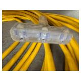 Lot of Heavy-Duty Outdoor Extension Cords with Multiple Outlets