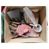Assorted Garage Items Including Tools and Hardware