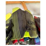 Collection of Adult and Youth Life Vests, Various Sizes and Colors