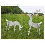Set of Wooden Deer Yard Decorations