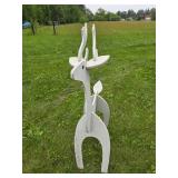 Set of Wooden Deer Yard Decorations