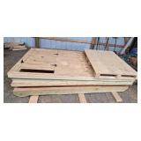 Wooden Dog House Kit with Hinged Roof Panels