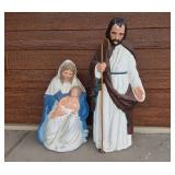 Outdoor Nativity Scene Figures of Mary, Joseph, and Baby Jesus