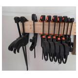 Set of Bar Clamps with Black Plastic Handles