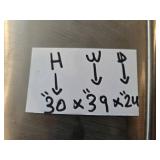 Sturdy Wooden Workshop Cabinet with Two Drawers and Shelving