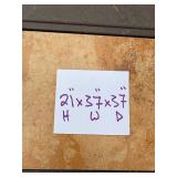 Square Metal Fire Pit with Tile Border 37" x 37"