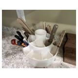 Kitchen Set with Utensil Holder, Knife Set, Spice Rack, and More