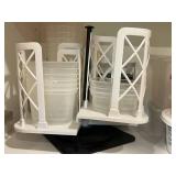 Collection of Assorted Kitchen Storage Containers and Glass Pitcher