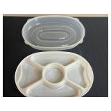 Kitchenware Collection with Rubbermaid Containers and Enamel Coffee Pot