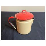 Kitchenware Collection with Rubbermaid Containers and Enamel Coffee Pot
