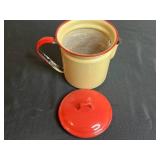 Kitchenware Collection with Rubbermaid Containers and Enamel Coffee Pot