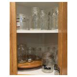 Set of Clear Glass Jars with Lids and Tea Infuser