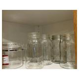 Set of Clear Glass Jars with Lids and Tea Infuser