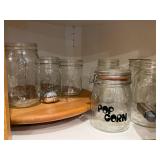 Set of Clear Glass Jars with Lids and Tea Infuser