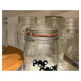 Set of Clear Glass Jars with Lids and Tea Infuser
