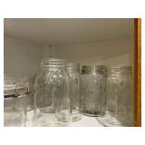Set of Clear Glass Jars with Lids and Tea Infuser