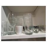 Collection of Assorted Glassware: Wine Glasses and Tumblers